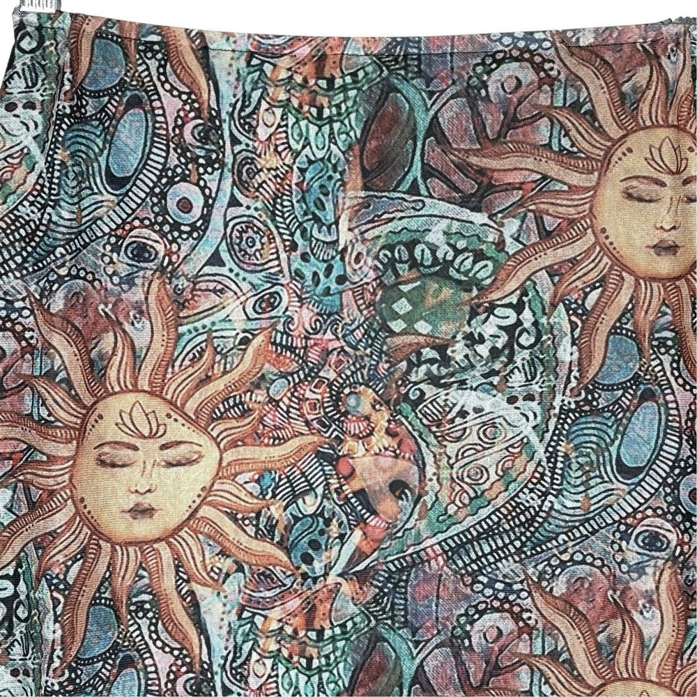 Y2k Fairy Celestial Mini Skirt M Boho Mesh Going Out Statement Concert Stretch - Picture 6 of 10